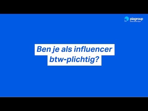 Btw-flash oktober - Ben je als influencer btw-plichtig?